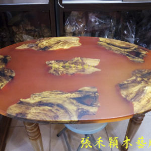 琥珀木奇木環氧樹脂桌
